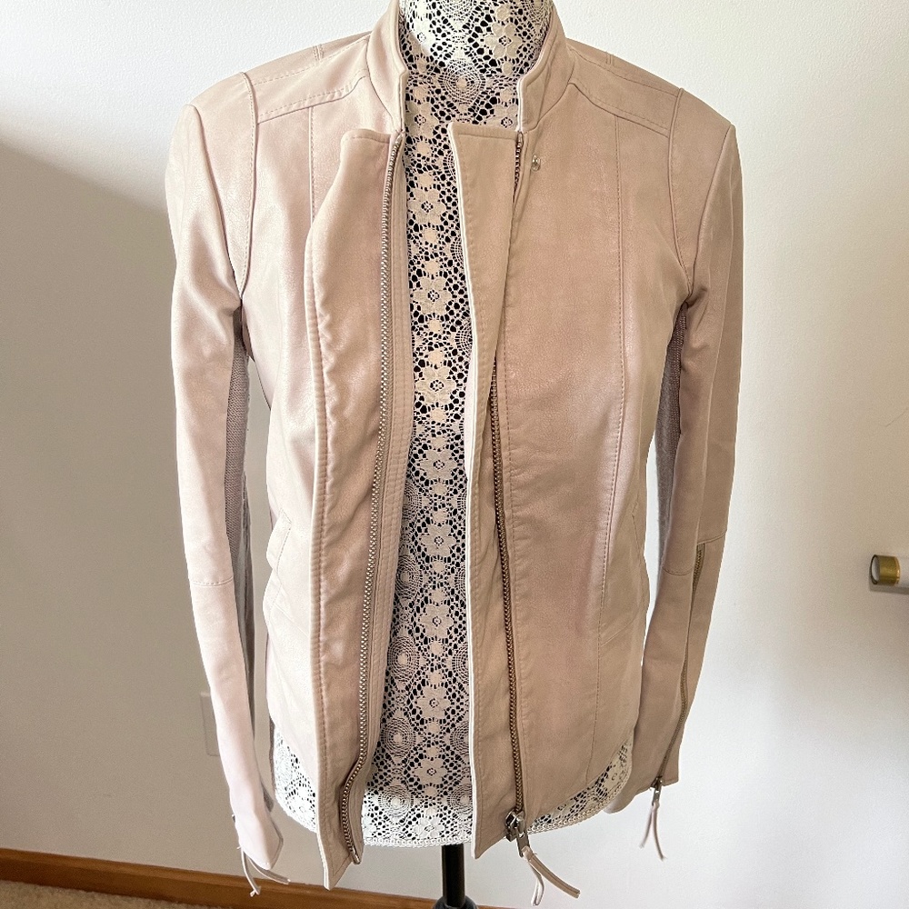cream/light pink free people jacket
